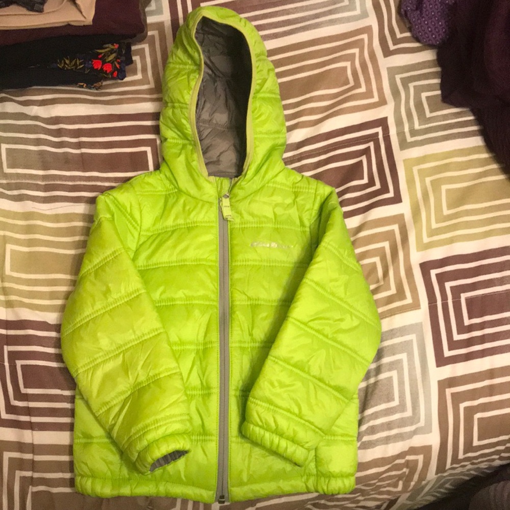 Boys limegreen  Eddie Bauer jacket